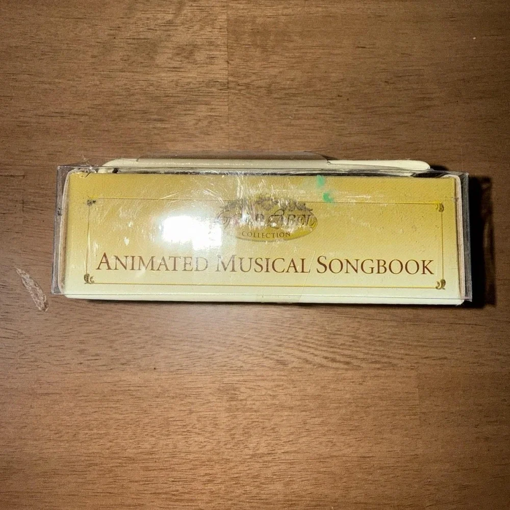 Miniature Musical Christmas Book Joy to the World Animated Train Village Scene